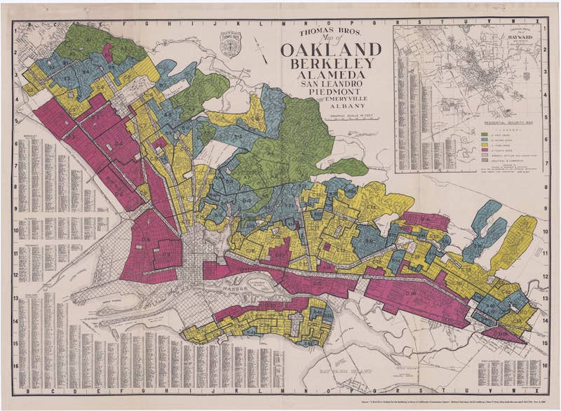 Security map for Oakland and Berkeley